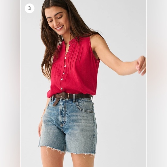 NWT Faherty Willa Sleeveless Top Blouse - Granita Size Large - Picture 1 of 11